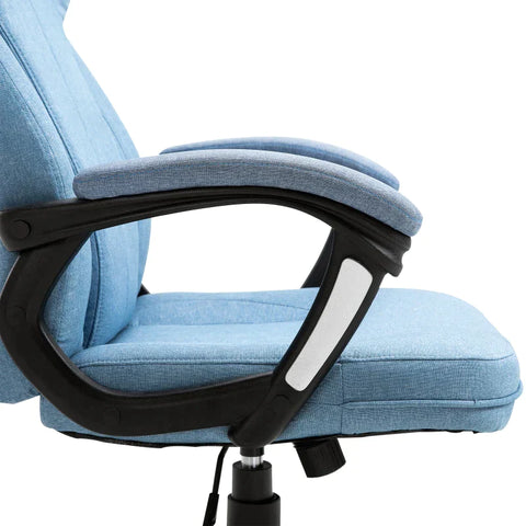Rootz Office Chair - Computer Chair - Swivel Chair - Height-adjustable Chair - Light Blue - 66 x 75 x 110-120 cm