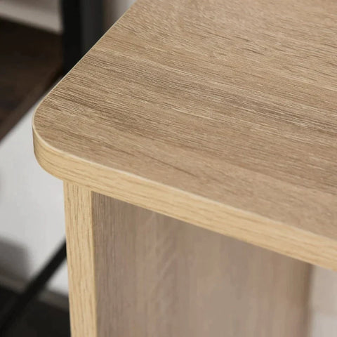 Rootz Desk - Bookshelf - Computer Desk - Office Table - Nature/White - 100 x 44 x 74 cm