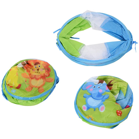 Rootz Kinderspeeltent - Babytent - 3-delige Speeltent - Kindertenttunnel - Gemakkelijk op te zetten Kindertent - Opvouwbare polyester tent - Kleurrijk - 230 X 74 X 93 Cm