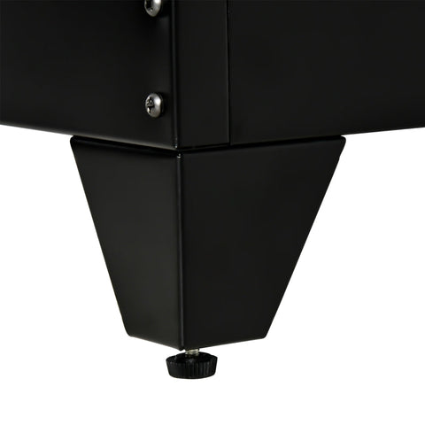 Rootz Sideboard - Filing Cabinet With Louvered Doors Wardrobe - Storage Cabinet - Industrial Metal Cabinet With 2 Adjustable Shelves - Living Room - Bedroom - Black - 75 x 33 x 110 cm