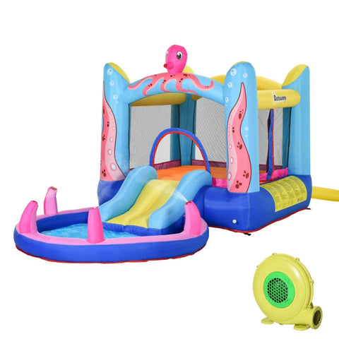 Rootz Bouncy Castle - Inflatable Bouncy Castle - Slide Bouncy Castle - Play Castle - Water Park for Children - Inflatable Trampoline - Water Slide Pool - Oxford Fabric - 360 x 175 x 180 cm