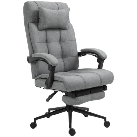 Rootz Office Chair - Armrests Desk Chair - Desk Chair - Swivel Chair - Light Gray - 66 x 70 x 116-124 cm