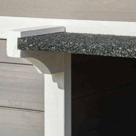 Rootz Animal Hut - Cat House - Cat Hut - Small Animal House - Dog House  - Gray/White - 115 X 66.5 X 74.7 cm