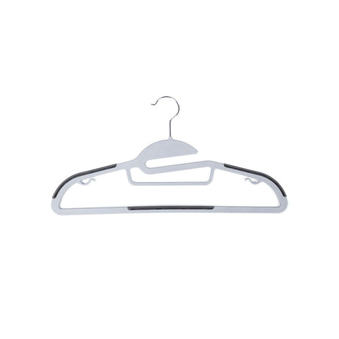 Rootz Hanger - Kleerhanger - Kleerhanger - Kostuumhanger - Fluwelen hanger - Kunststof hanger - Slim Hanger - Heavy-duty hanger - Broekhanger - Shirthanger - Jurkhanger - Donkergrijs - 41,5 x 22,5 x 0,5 cm (B x H x D )