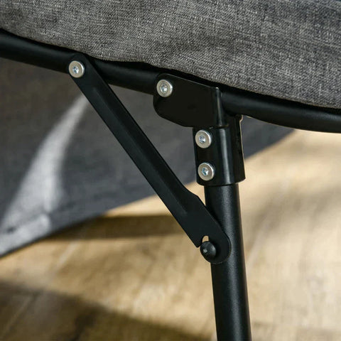 Rootz Folding Bed - 4-in-1 Armchair - Ottoman Lounger - Grey - 188 x 75 x 38 cm