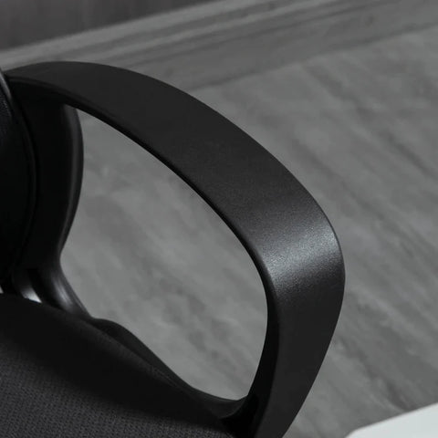 Rootz Office Chair - Drawing Chair - Modern Design - Footrest - Computer Chair - Height Adjustable - 5 Wheels - Mesh+plastic - Black - 59L x 65W x 103-123H cm