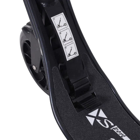 Rootz Kickshooter - Foldable Kick Scooter - Adjustable Height - Black - 93.5L x 38W x 105H cm