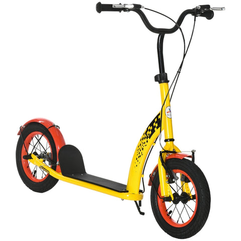 Rootz Kids Scooter - Children's Kick Scooter - Children's Scooter - City Scooter -  Adjustable Height - Front Rear Dual Brakes - For Ages 5+ Years - Yellow - 118 x 55.5 x 85-100.5 cm