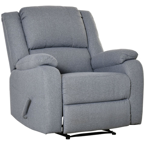 Rootz Lounge Chair - Relaxation Chair - Armchair - With Reclining Function - TV Armchair - TV chair - Polyester - Gray - 90 x 96 x 98 cm