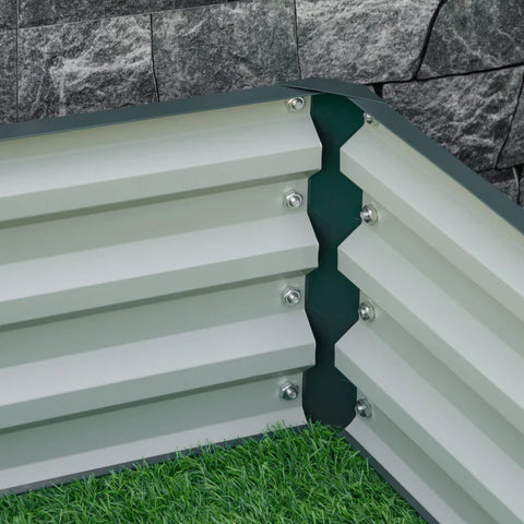 Rootz Planter - Garden Bed Planter - Steel Housing - Green - 120 x 120 x 30 cm