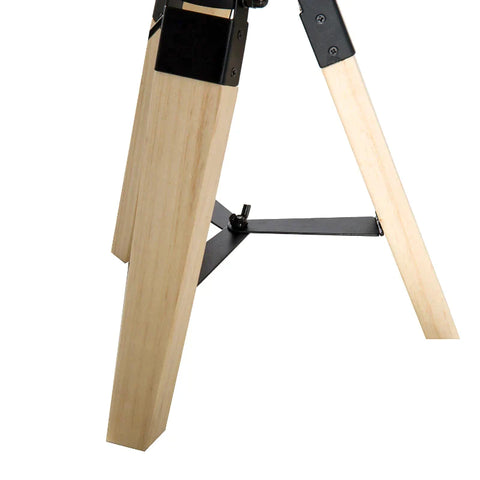 Rootz Tafellamp - Nachtkastlamp - Lamp - Grenen/polyester - Beige - 24x24x45cm