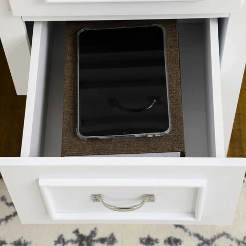 Rootz Desk - 2 Drawers - 2 Shelves - Cork Wall - MDF - White - 100 x 50 x 127 cm