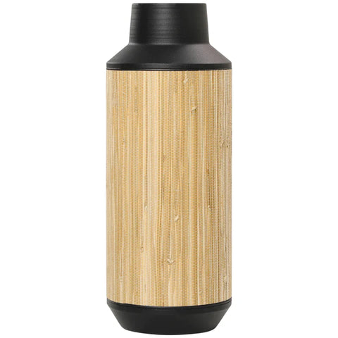 Rootz Flower Vase - Dried and Artificial Flowers Pampas - Grass Decor - Non-Slip Base - Black - 16 x 16 x 42 cm