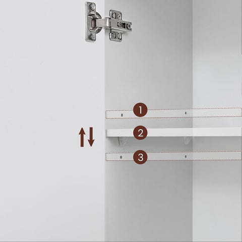 Rootz Wastafelmeubel - Wastafelkast - Badkamerkast - Opbergkast - Wit - 60 x 30 x 63 cm