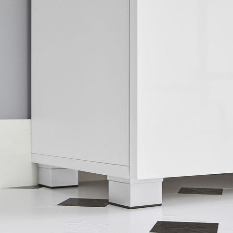 Rootz Wastafelmeubel - Wastafelkast - Badkamerkast - Opbergkast - Wit - 60 x 30 x 63 cm