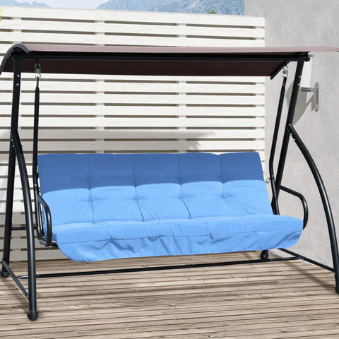 Rootz Zitkussen - Kussenset - Stoelkussen - Schommelkussen - Zitkussen - Schommelkussen - Rugkussen Zijkussen - Blauw - 170L x 100B x 8H cm