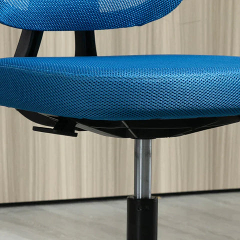 Rootz Office Chair - Mesh Office Chair - Desk Chair - Work Chair - Swivel Chair - 360° Rotatable - Height Adjustable - Blue - 52 x 54 x 74-84 cm