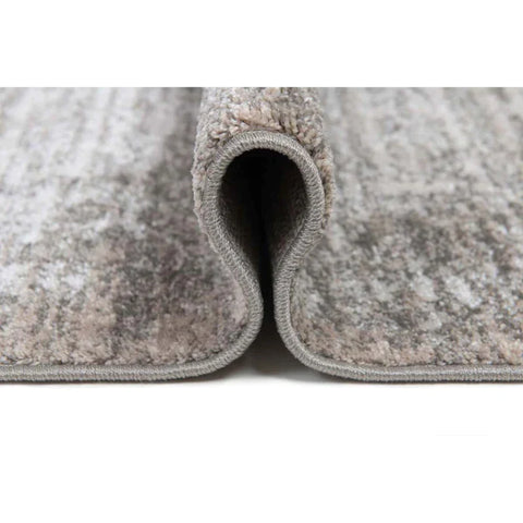 Rootz Rug - Short-Pile Rug - Low Pile Carpet - With A Mottled Pattern - Rug Pad - Woven Carpet - Carpet - Mat - Polypropylene - Beige - 140 x 67 x 1 cm