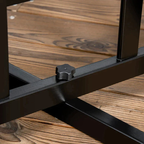 Rootz Barrier Gate - Wooden Door Gate - 3 Panel Folding Pet Barrier - Pine Wood - Black - 181cm x 35cm x 76cm