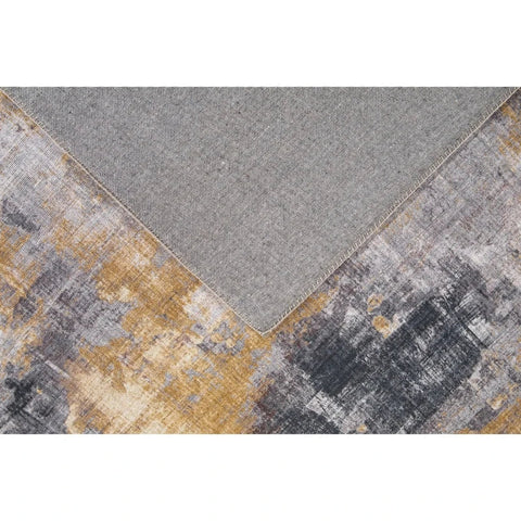 Rootz Carpet - Rug - Easy-care - Short Pile Rug - Indoor And Outdoor - Home - Living Room - Grey/Yellow - 230 x 160 x 0.7 cm