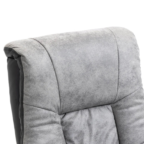 Rootz Relaxation Chair With Stool - Tv Chair - Upholstered Chair - Sofa Bed - 360° Rotatable - Grey - 78 x 82.5 x 109 cm