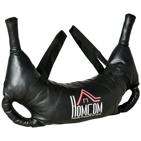 Rootz Bulgarian Bag - Training Bag - Weight Bag - Training Device - For Fitness Centers And At Home - Sandbags - With 2 Handles - 2 Carrying Straps - PVC/EPE/Metal Sand - Black