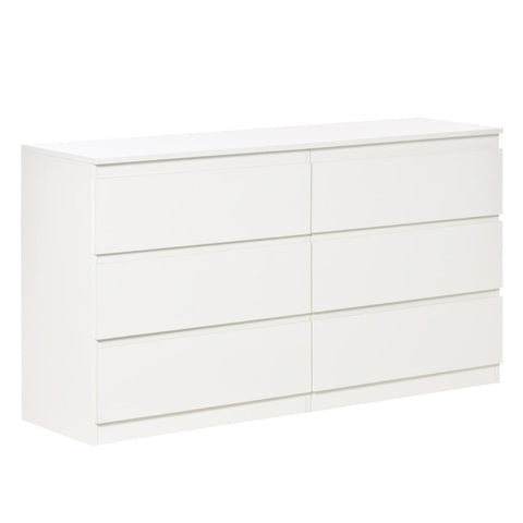 Rootz Side Cabinet - Chest Of Drawers - Living Room - Bedroom - Entryway - Home Office - White - 138 cm x 40 cm x 77 cm
