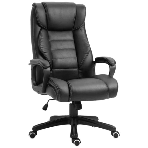 Rootz Massage Office Chair - Swivel Chair - Gaming Chair - Computer Chair - Black - 66 x 78 x 112-120 cm