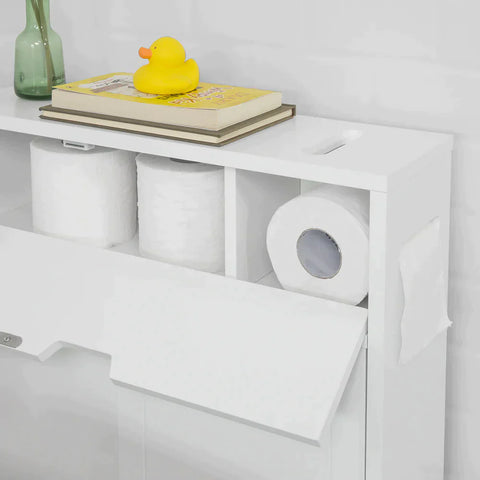 Rootz Bathroom Cabinet Storage Shelf on Wheels- Bathroom Toilet Paper Storage Cabinet