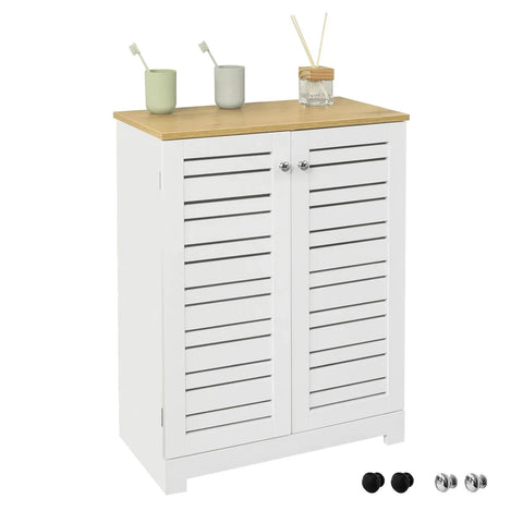 Rootz Badkamerkast - Badkameropbergkast - Kast met 2 Deuren, B60 x D30 x H82cm