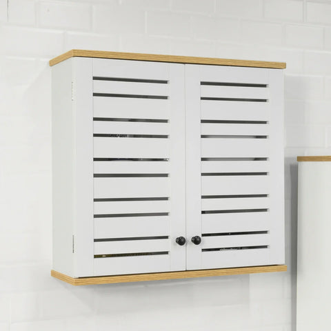 Rootz Badkamer Wandkast - Wandgemonteerde Opbergkast - Kastkast met 2 Deuren - B60 x D19 x H56cm