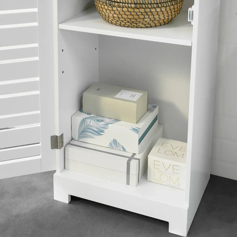 Rootz Badkamer Hoge Kast - Badkamerkast Opbergkast - Kast met 3 Planken en 1 Deur - B40 x D30 x H160cm