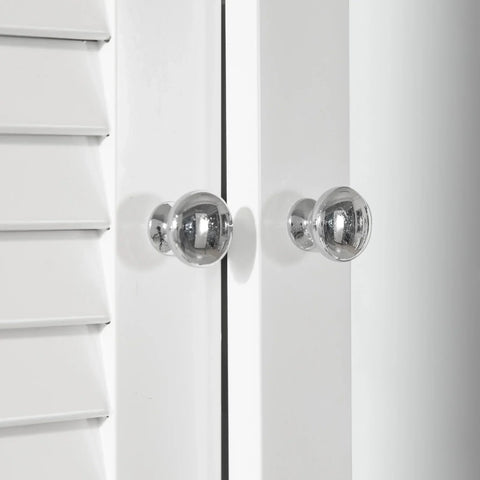 Rootz Bathroom Wall Mirror Cabinet- Wall Mounted Bathroom Cabinet- Mirrored Storage Cabinet Unit- White