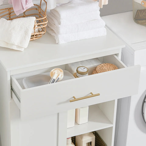 Rootz Wäschekorb, Wäscheschrank, Badezimmerschrank, Aufbewahrungsschrank mit Schublade und Ablagefächern