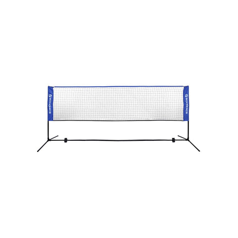 Rootz Badmintonnetz – Badmintonnetz mit Metallrahmen – tragbares Badmintonnetz – Indoor-Badmintonnetz – faltbares Badmintonnetz – robustes Badmintonnetz – Eisenrohre + PE-Netz + Oxford-Stoff – Schwarz + Blau – 500 x 155 x 103 cm (B x (H x T)