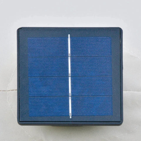 Rootz Double Sided Parasol - Parasol - Sun Umbrella - With LED Solar Lights - Cream White - 440 x 260 cm