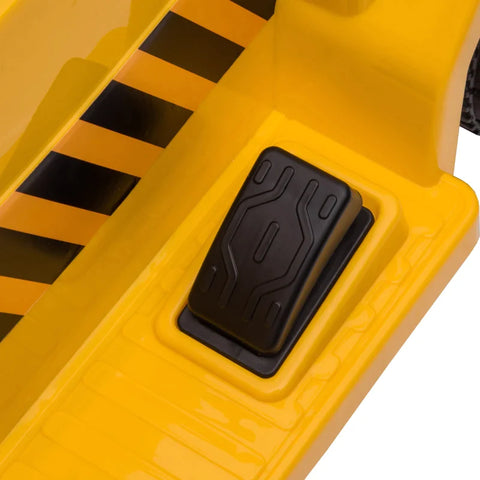 Rootz Electric Dump Truck - Tilting Loading Area - Max. 3 Km/h - Headlights - Horn - Yellow - 74.5 x 36 x 43.5 cm