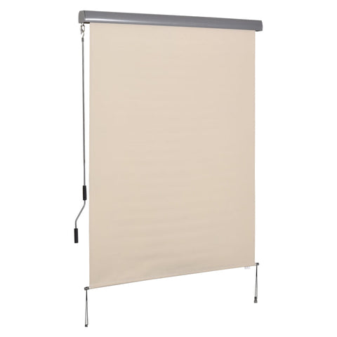 Rootz Verticale Luifel - Balkonluifel - Zijrolgordijn - Luifel - Raamrolgordijn - Crème Wit - 140 x 200 cm