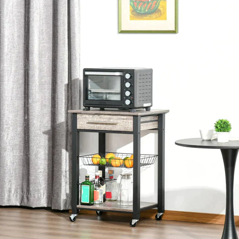 Rootz Kitchen Trolley - Kitchen Cart - Rollable Kitchen Trolley