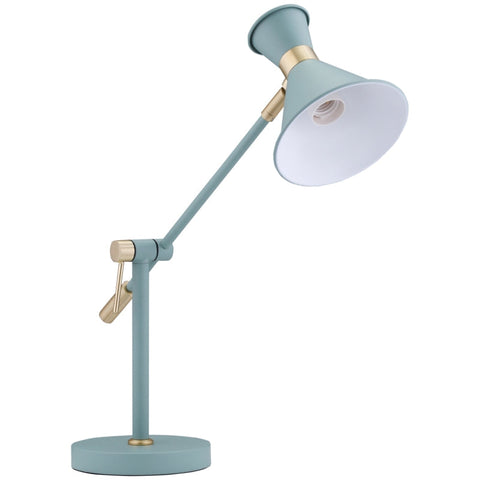 Rootz Table Lamp - Retro Table Lamp - Adjustable Angle - Heat Dissipating - Green/Gold - 22cm x 16cm x 70cm