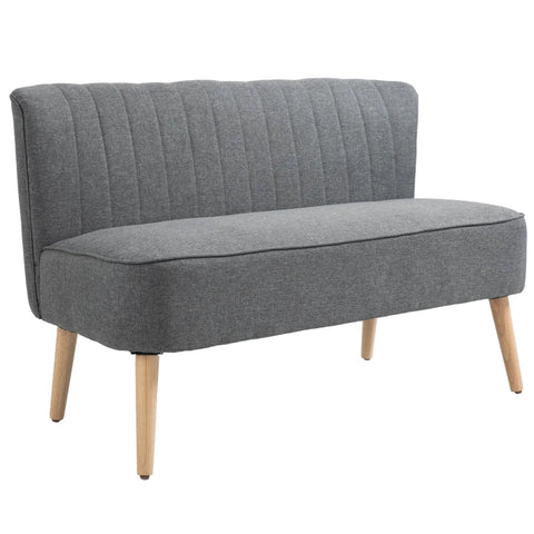 Rootz Sofa - Sofa Seating - 2-seater Sofa - Lounge Sofa - Light Gray - 117 x 56.5 x 77 cm