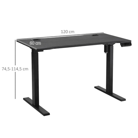 Rootz Electric Standing Desk - Electric Desk - Desk Stand - Computer Desk - With Motor Height Adjustable - 74.5-114.5 cm