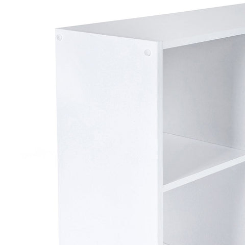 Rootz Bookcase - Bookcase With 5 Compartments - Wooden Bookcase - Wall-mounted - Industrial Bookcase - Tall Bookshelf - Chipboard - Melamine Coating - White - 50 x 80 x 24 cm (W x H x D)