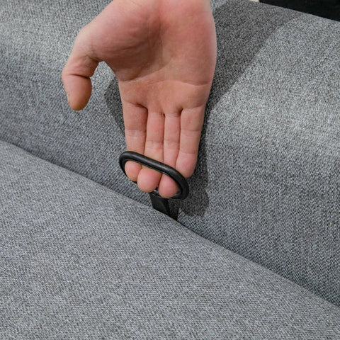 Rootz Recliner – Fernsehsessel – Einzelsofa – 150° neigbar – Polyester – Grau – 83 x 90 x 104 cm