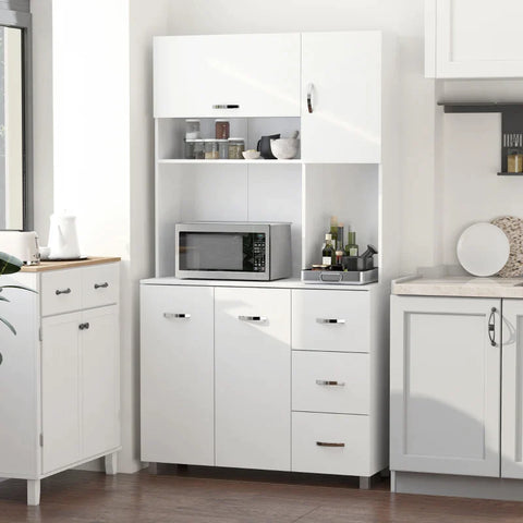 Rootz Kitchen Cabinet - Kitchen Storage - Storage Cabinet - Kitchen  Storage Cabinet - Cupboard Cabinets - White
