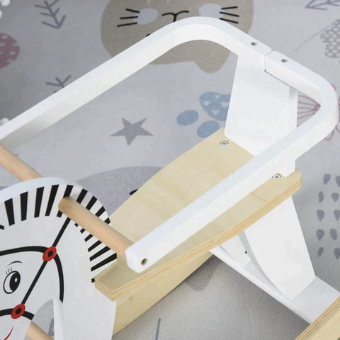 Rootz Children's Rocking Horse - Rocking Animal - Rocking Toy - Children's Horse Swing - White - 68 x 26.5 x 48 cm