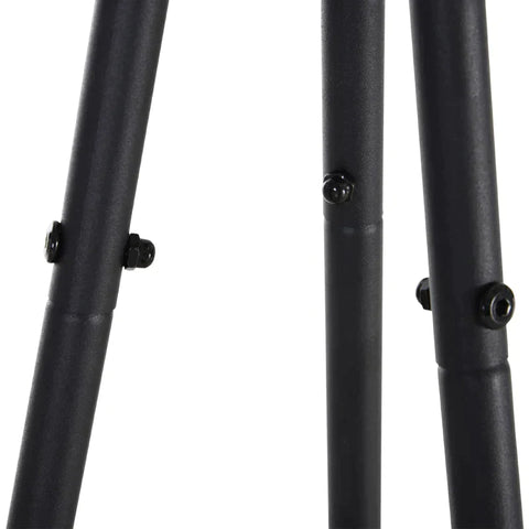 Rootz Coat Stand - Clothes Stand - 6 Hooks - Metal - Black - 32.5 x 45.5 x 182 cm