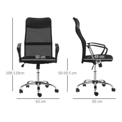 Rootz Office Chair - Gaming Chair - Desk Chair - Swivel Chair With Rocker Function - Height Adjustable - Foam - Black
