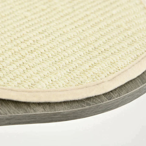 Rootz Scratching Post - with Hammock - 3 Tier Sisal Rope - Gray + Natural - 50cm x 34cm x 185cm