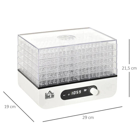 Rootz Food Dehydrator - Dehydrator - Food Retains - 29 Cm X 19 Cm X 21.5 Cm